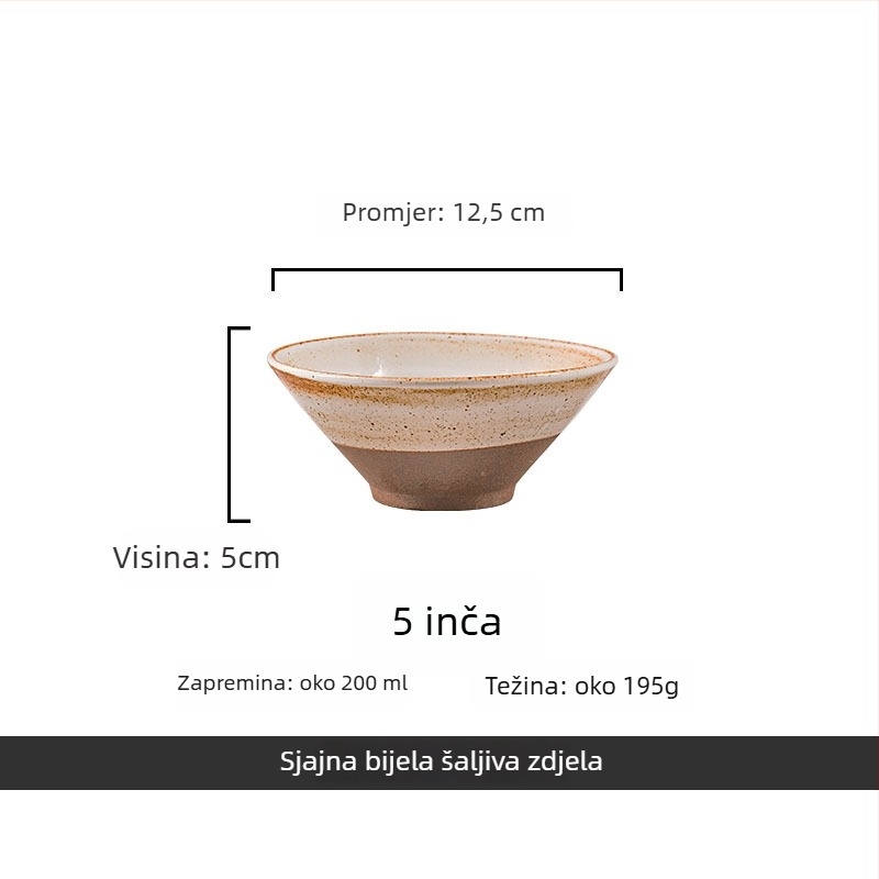 Set porculanskog posuđa Porcelain chime, retro stil, okrugli oblik, glazirana površina, prikladno za mikrovalnu pećnicu