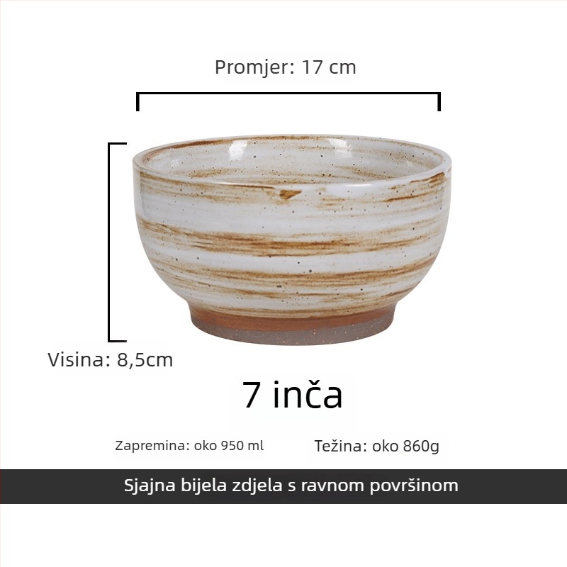 Set porculanskog posuđa Porcelain chime, retro stil, okrugli oblik, glazirana površina, prikladno za mikrovalnu pećnicu