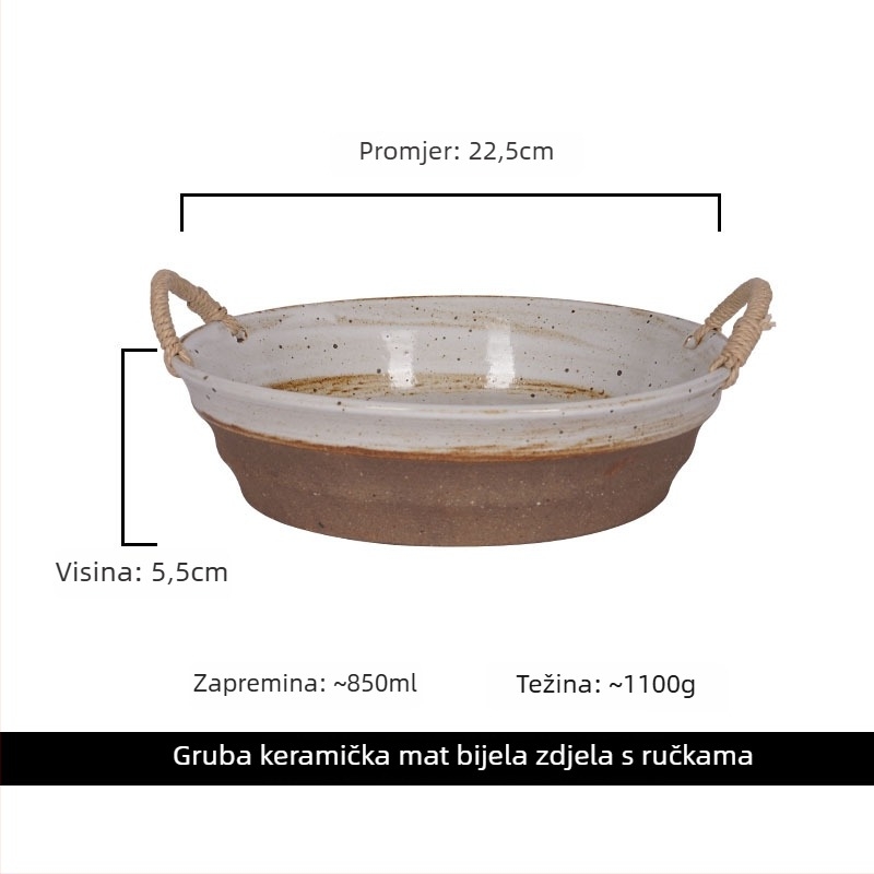 Set porculanskog posuđa Porcelain chime, retro stil, okrugli oblik, glazirana površina, prikladno za mikrovalnu pećnicu