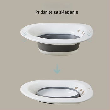 Sklopivi bide za kupanje, materijal PP+TEP, za odrasle, dizajn toaletnog tipa
