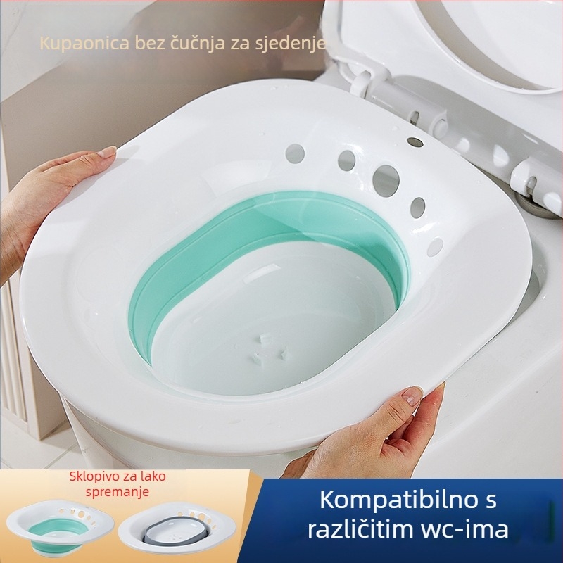 Sklopivi bide za kupanje, materijal PP+TEP, za odrasle, dizajn toaletnog tipa