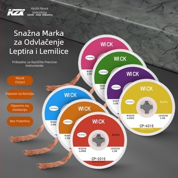 Kezhizin Lenta za Lemljenje za Desoldering i Čišćenje Spojeva, Uklanjanje Ostataka Lemnog Materijala i Apsorpcija