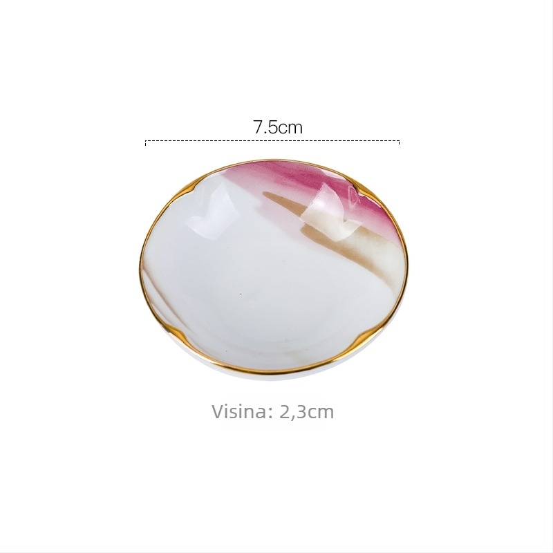 Porcelanski tanjur s devet sekcija za priloge i hladna jela, pladanj za umake u hotelima/restoranima, moderan minimalistički stil (Porcelan; Devet sekcija; Mikrovalna pećnica: nije dostupna; Ispisani logotip)