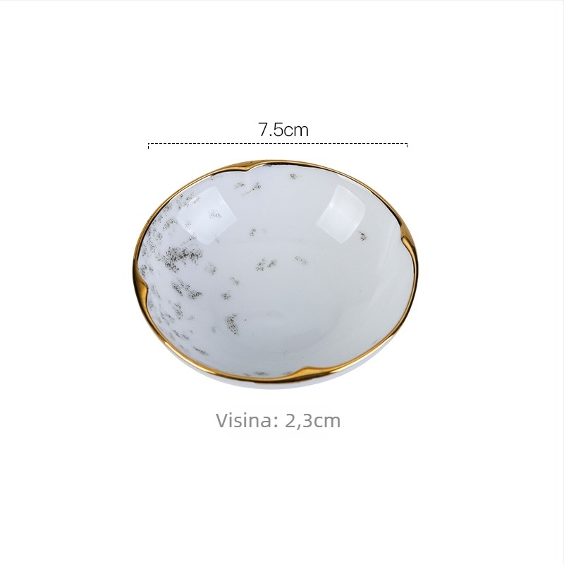 Porcelanski tanjur s devet sekcija za priloge i hladna jela, pladanj za umake u hotelima/restoranima, moderan minimalistički stil (Porcelan; Devet sekcija; Mikrovalna pećnica: nije dostupna; Ispisani logotip)