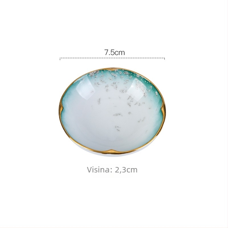 Porcelanski tanjur s devet sekcija za priloge i hladna jela, pladanj za umake u hotelima/restoranima, moderan minimalistički stil (Porcelan; Devet sekcija; Mikrovalna pećnica: nije dostupna; Ispisani logotip)