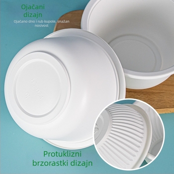 First Green biološki razgradiva jednokratna zdjela od kukuruznog škroba, okruglog oblika, debljina 0,5 mm, 500 komada po kartonu