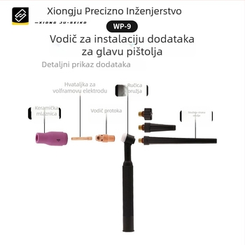 WP-9 keramički mlaznik za argon-arc zavarivanje – br. 4 i br. 5, debeli keramički mlaznik