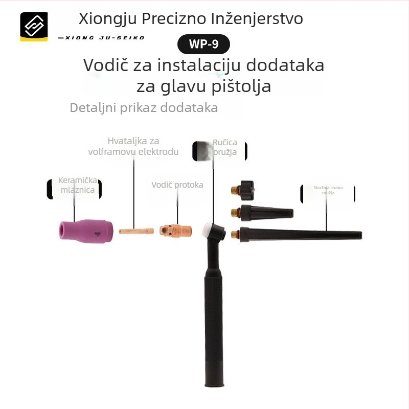 WP-9 keramički mlaznik za argon-arc zavarivanje – br. 4 i br. 5, debeli keramički mlaznik
