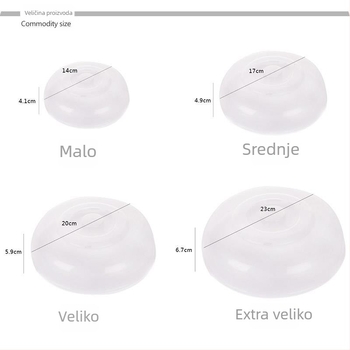 Četverodijelni set staklenih poklopaca za hladnjak i mikrovalnu, Marka Unique, Nije uvezeno, Jednostavan stil