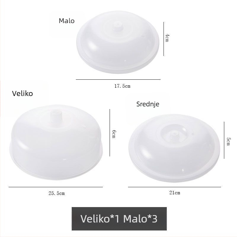 Četverodijelni set staklenih poklopaca za hladnjak i mikrovalnu, Marka Unique, Nije uvezeno, Jednostavan stil