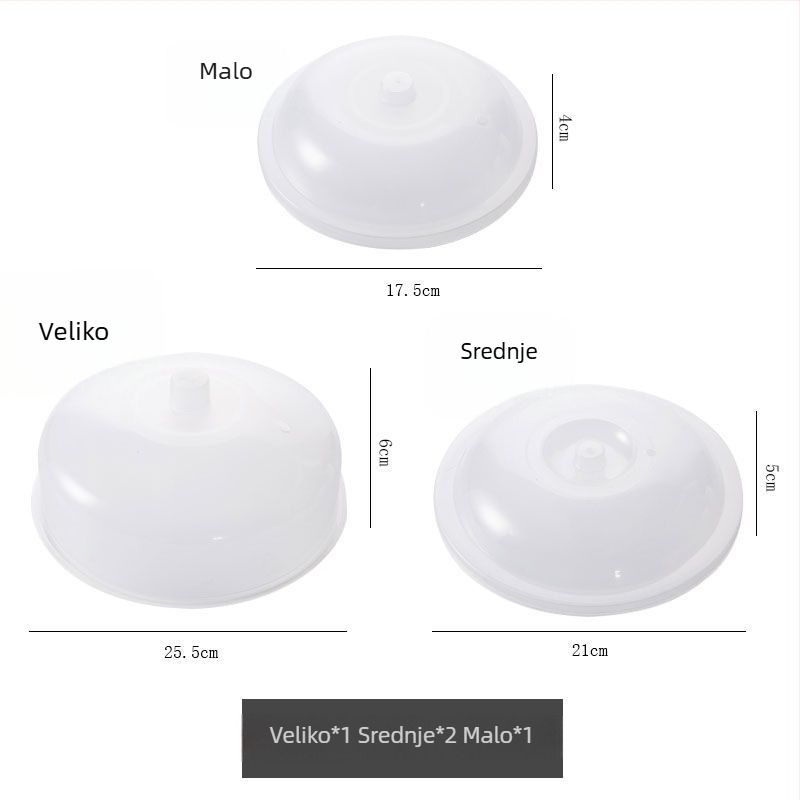 Četverodijelni set staklenih poklopaca za hladnjak i mikrovalnu, Marka Unique, Nije uvezeno, Jednostavan stil