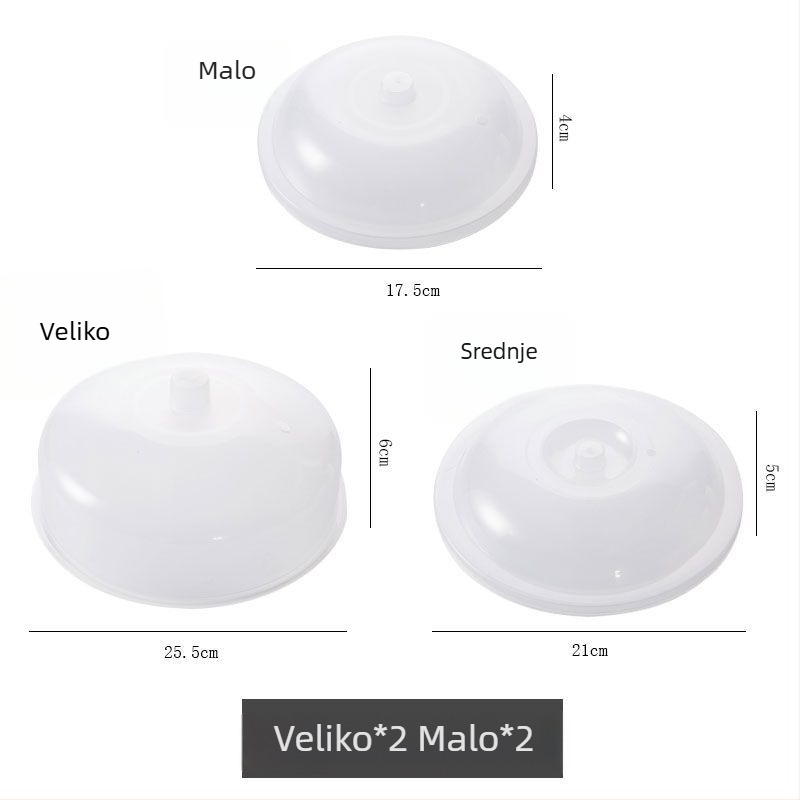 Četverodijelni set staklenih poklopaca za hladnjak i mikrovalnu, Marka Unique, Nije uvezeno, Jednostavan stil