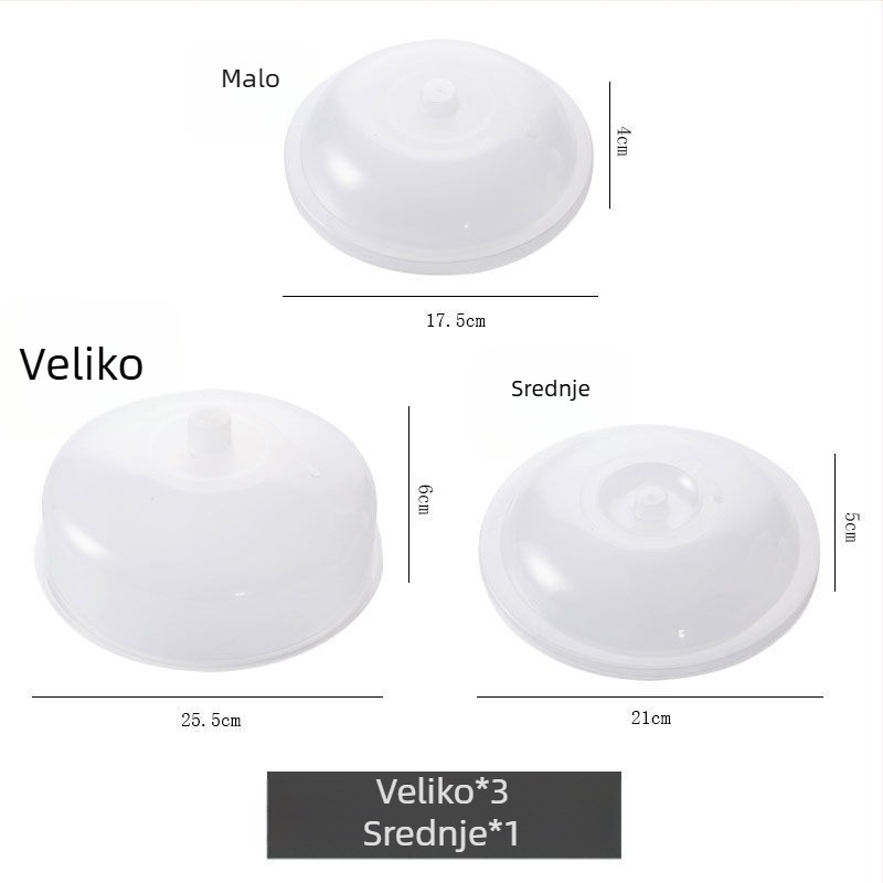 Četverodijelni set staklenih poklopaca za hladnjak i mikrovalnu, Marka Unique, Nije uvezeno, Jednostavan stil