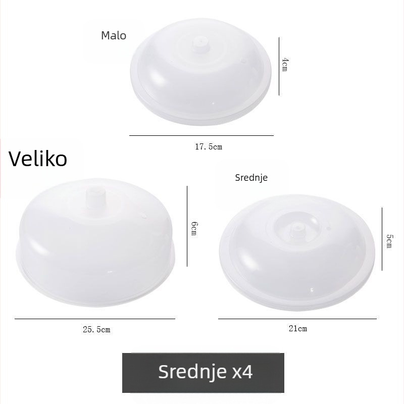 Četverodijelni set staklenih poklopaca za hladnjak i mikrovalnu, Marka Unique, Nije uvezeno, Jednostavan stil