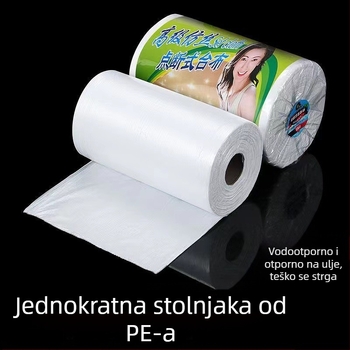 Kangwei jednokratni plastični stolnjak, kvadratni, ojačan, vodootporan i otporan na ulje, debljina 4