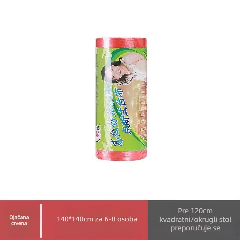 Kangwei jednokratni plastični stolnjak, kvadratni, ojačan, vodootporan i otporan na ulje, debljina 4