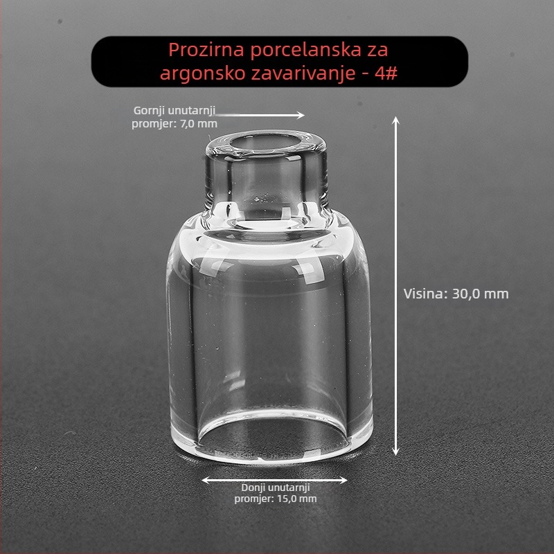 Aksesorij za argon arc zavare pištolj WP-17/18/26 — prozirni zaštitni poklopac i porcelanski mlaznik