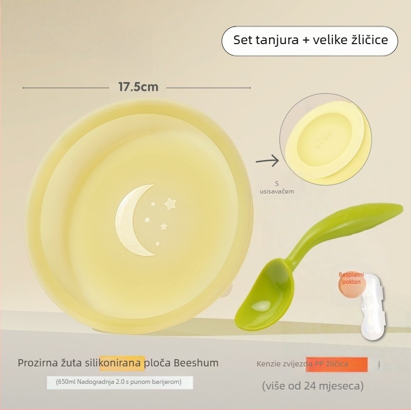 Set žlica s savijenim završetkom za bebe — nehrđajući čelik, edukativni pribor za hranjenje djece iznad 3 mjeseca