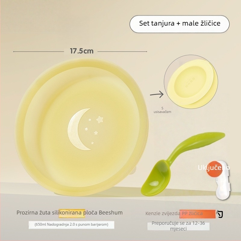 Set žlica s savijenim završetkom za bebe — nehrđajući čelik, edukativni pribor za hranjenje djece iznad 3 mjeseca