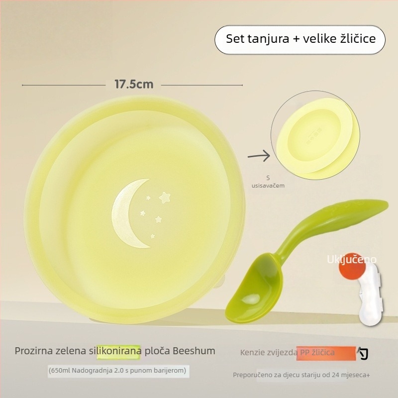 Set žlica s savijenim završetkom za bebe — nehrđajući čelik, edukativni pribor za hranjenje djece iznad 3 mjeseca