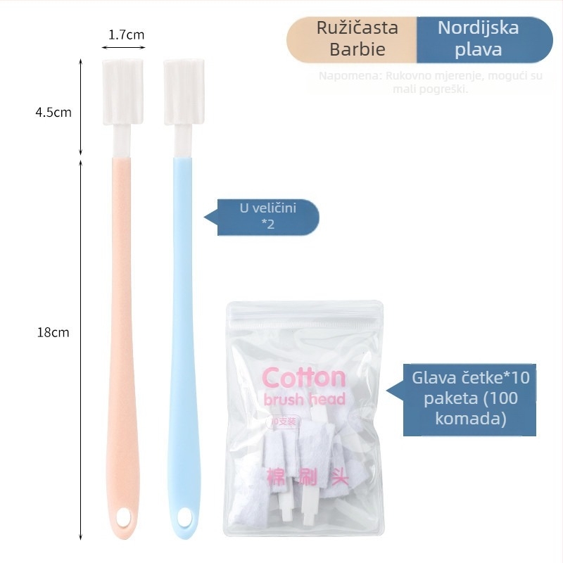 Jednokratni set četkica za prostor između WC-a za kućnu upotrebu, plastika, ambalaža na veliko, 20 g, lansiran proljeće 2021, brenda Friendly