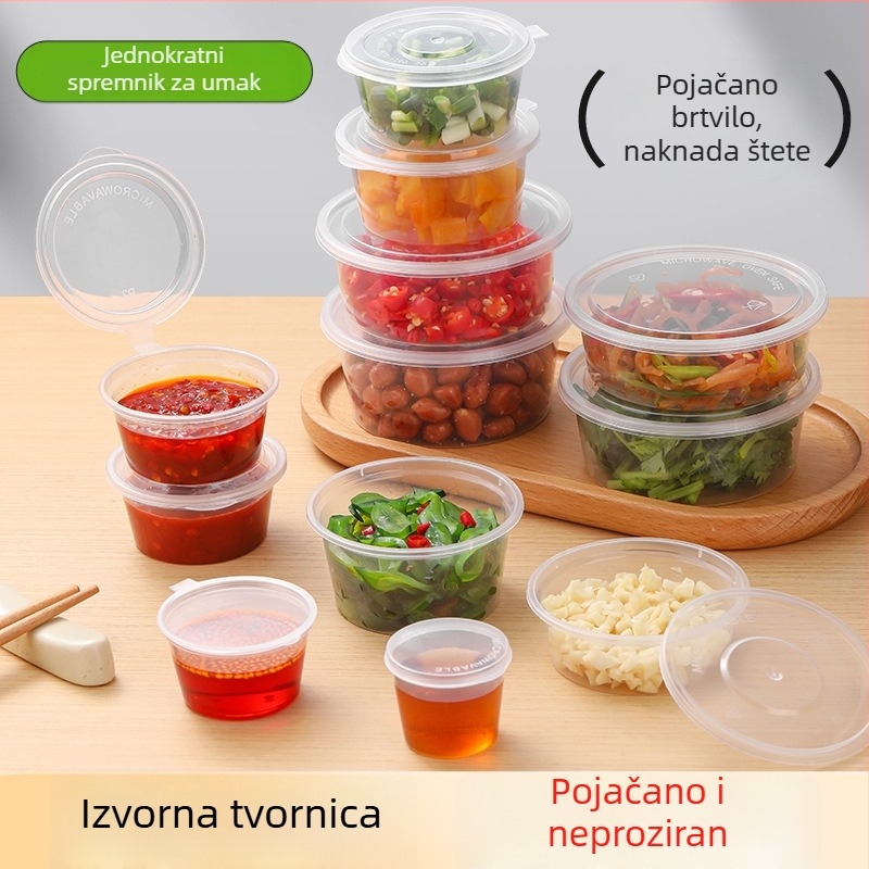 Jednokratni set posuda za umake s spojnim i odvojivim dizajnom — PP materijal; mikrovalna sigurna; Melt Box; Porijeklo Shandong; 2000 setova/kutija