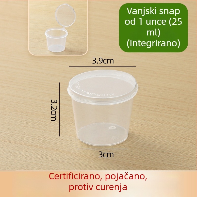 Jednokratni set posuda za umake s spojnim i odvojivim dizajnom — PP materijal; mikrovalna sigurna; Melt Box; Porijeklo Shandong; 2000 setova/kutija