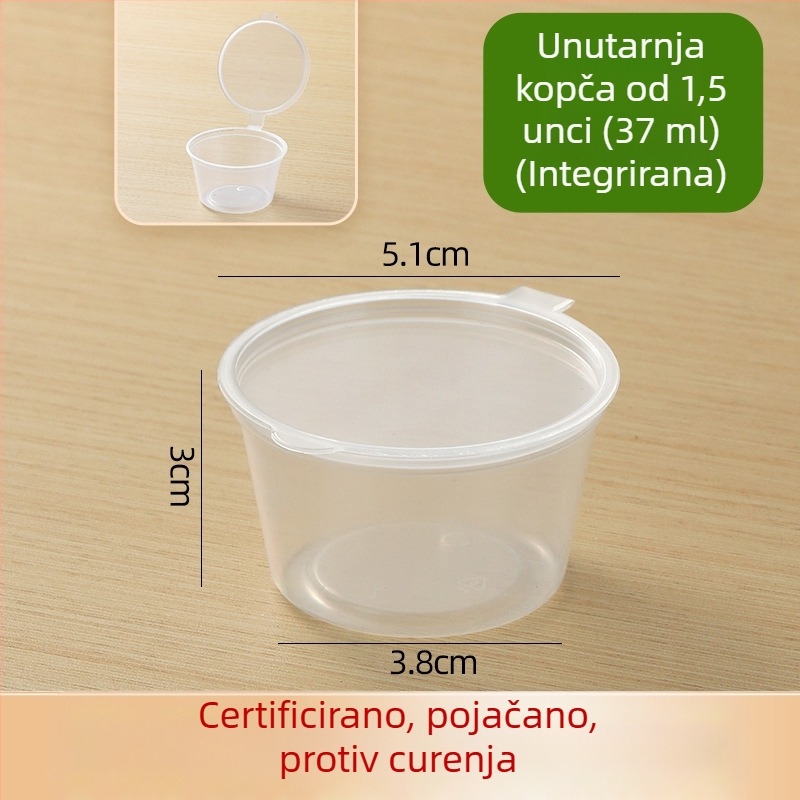 Jednokratni set posuda za umake s spojnim i odvojivim dizajnom — PP materijal; mikrovalna sigurna; Melt Box; Porijeklo Shandong; 2000 setova/kutija