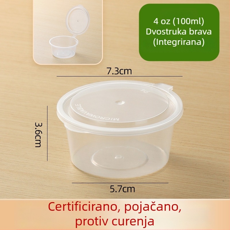 Jednokratni set posuda za umake s spojnim i odvojivim dizajnom — PP materijal; mikrovalna sigurna; Melt Box; Porijeklo Shandong; 2000 setova/kutija