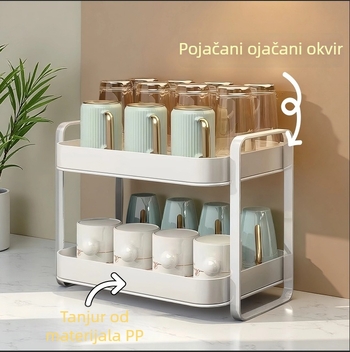 Zeju Stalak za čaše, materijal: ugljični čelik + PP, moderan minimalistički stil, montaža bez bušenja