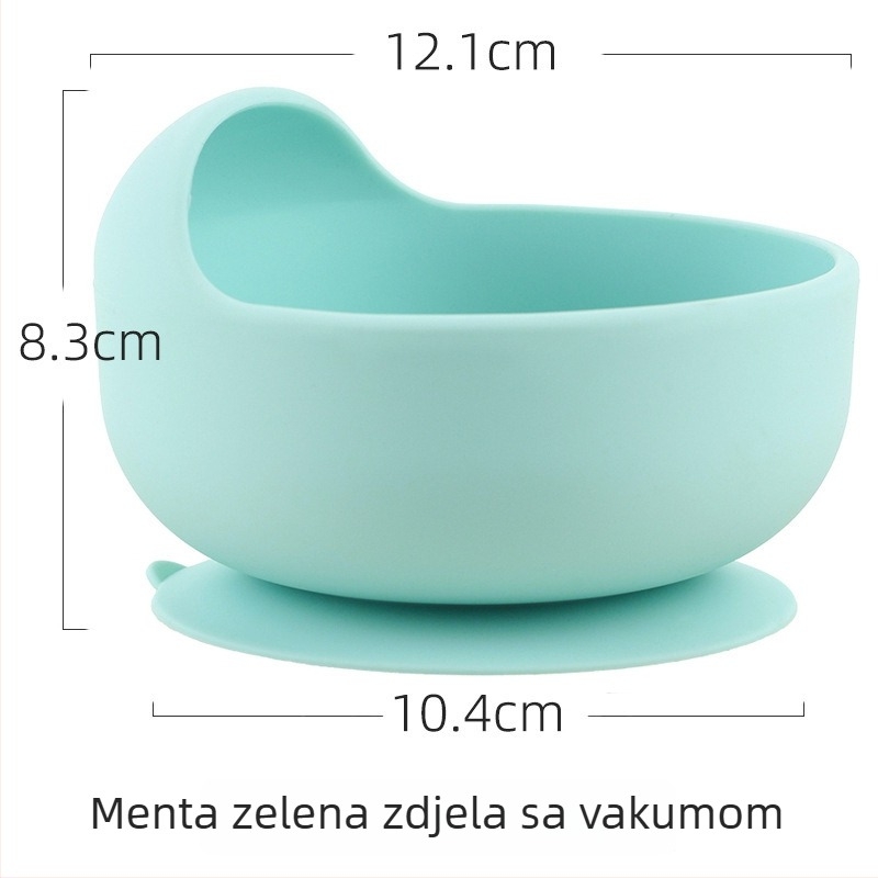 Set silikonskih žlica i vilica za bebe – silikon za prehranu, 2 komada, od 3 mjeseca, marka Shundong silicone
