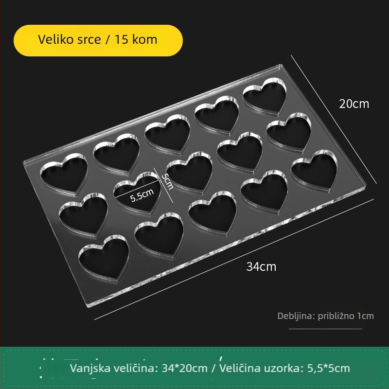 Akrilni kalup za kekse s nepravilnim oblikom za DIY pečenje