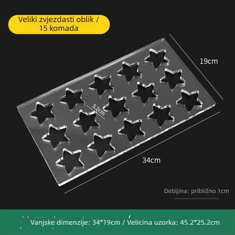 Akrilni kalup za kekse s nepravilnim oblikom za DIY pečenje