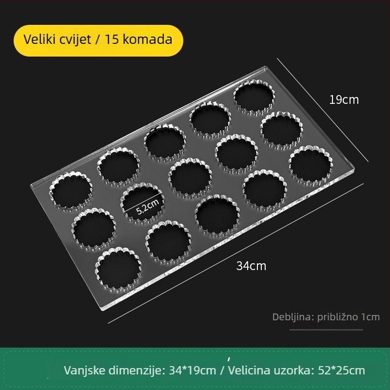 Akrilni kalup za kekse s nepravilnim oblikom za DIY pečenje