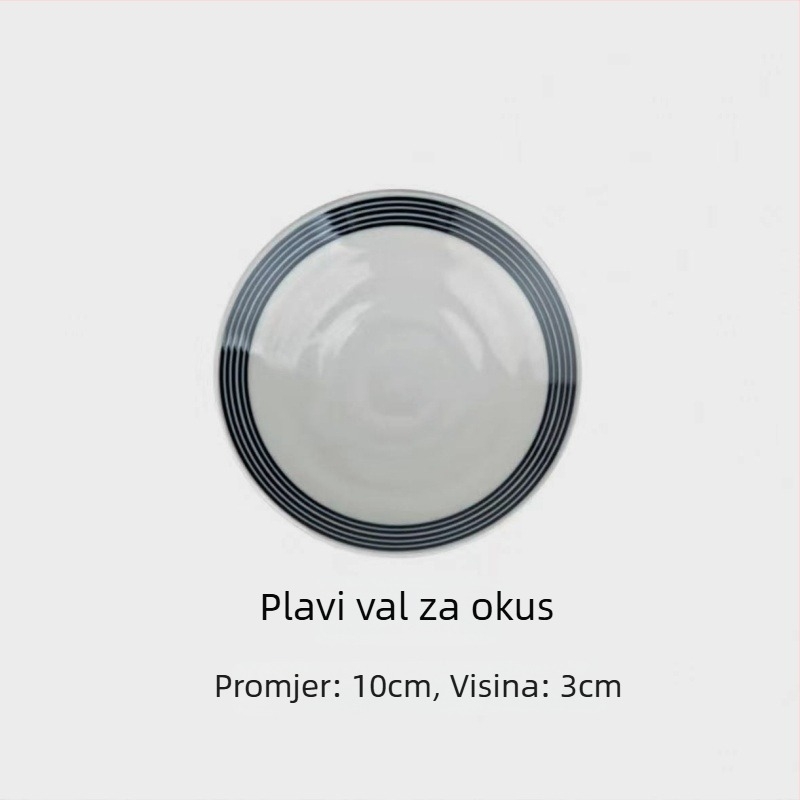 Porcelanske posude za umak, japanski stil, okrugle, set od 6, uzorak biljaka i cvijeća