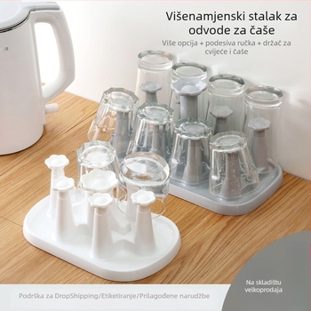 Plastični odvlažni držač za čaše – bez bušenja, moderan minimalistički dizajn, 220 g, kuhinjski organizator