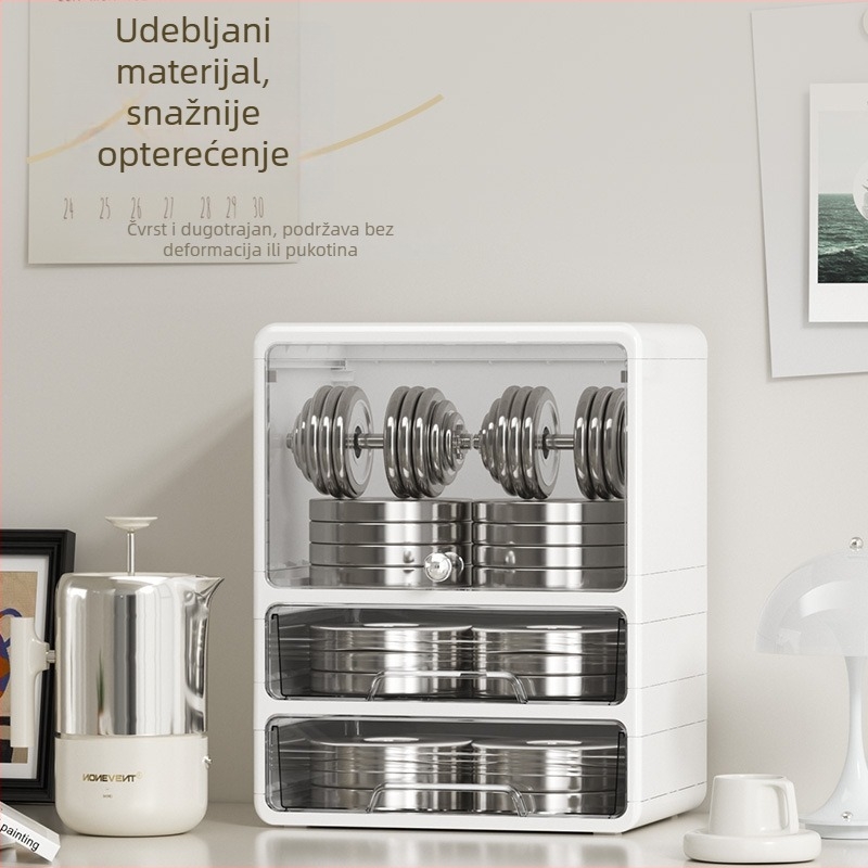 Držač čaša za stolni organizator, prašno otporan PP spremnik za spremanje čaša kave, čaja, vina i vode, moderan minimalistički stil, bez bušenja