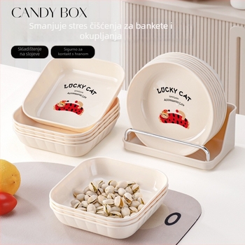 Plastični retro tanjur – jednostavan, sladak tanjur za voće i grickalice, lagani luksuzni stolni posuđe