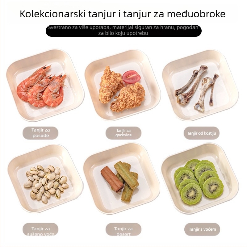 Plastični retro tanjur – jednostavan, sladak tanjur za voće i grickalice, lagani luksuzni stolni posuđe