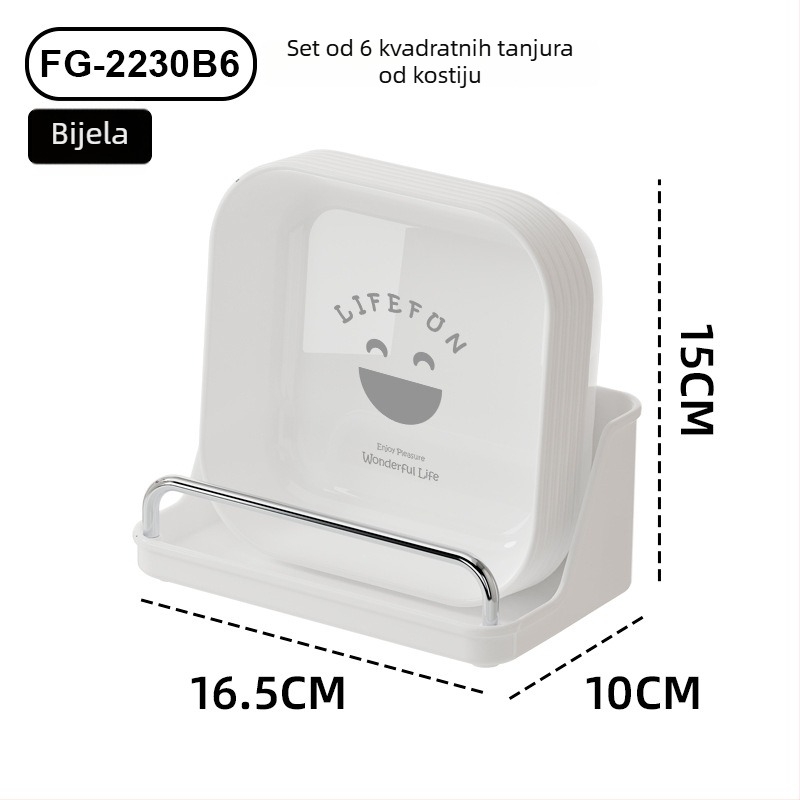 Plastični retro tanjur – jednostavan, sladak tanjur za voće i grickalice, lagani luksuzni stolni posuđe