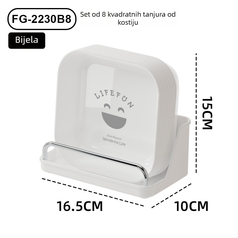 Plastični retro tanjur – jednostavan, sladak tanjur za voće i grickalice, lagani luksuzni stolni posuđe