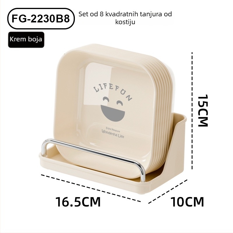 Plastični retro tanjur – jednostavan, sladak tanjur za voće i grickalice, lagani luksuzni stolni posuđe