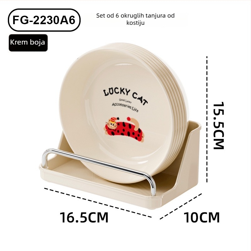 Plastični retro tanjur – jednostavan, sladak tanjur za voće i grickalice, lagani luksuzni stolni posuđe