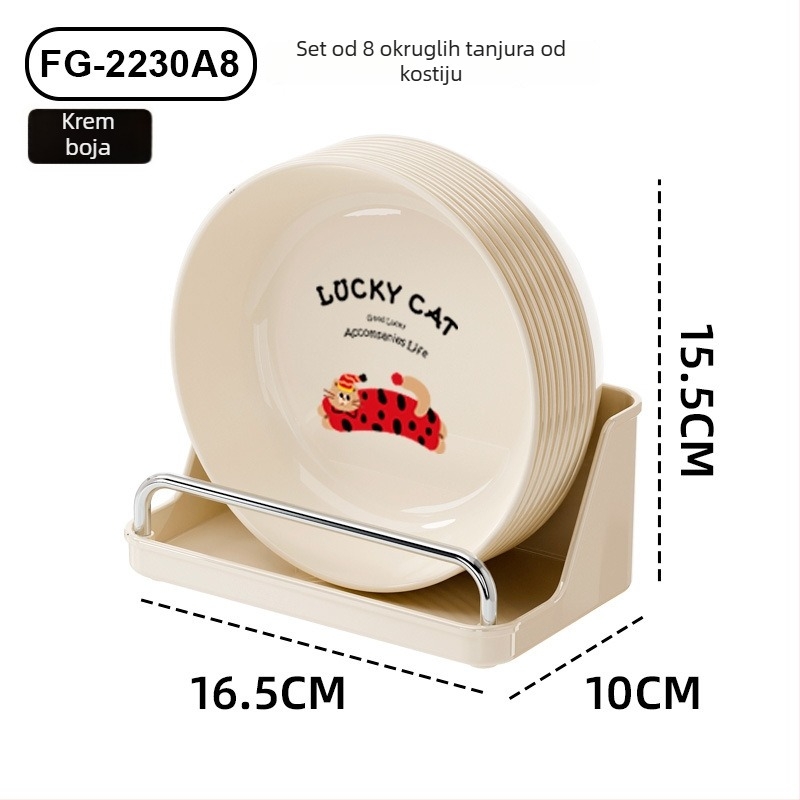 Plastični retro tanjur – jednostavan, sladak tanjur za voće i grickalice, lagani luksuzni stolni posuđe