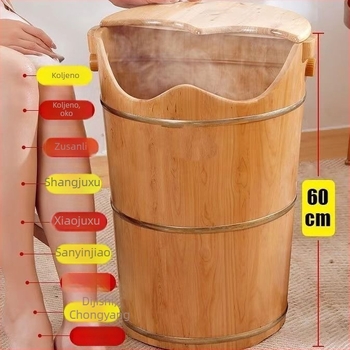 Drveni kad za stopala na paru, baril-stil, Ruixiang, za odrasle, za namakanje stopala