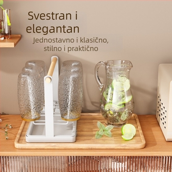 Držač za čaše na stol — Željezna žica, Bez bušenja, S ljepilnim pladnjem, Jednostavan stil