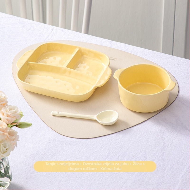 Keramička posuda za očuvanje svježine s poklopcem, mikrovalno pogodna, kapacitet 301–500 ml