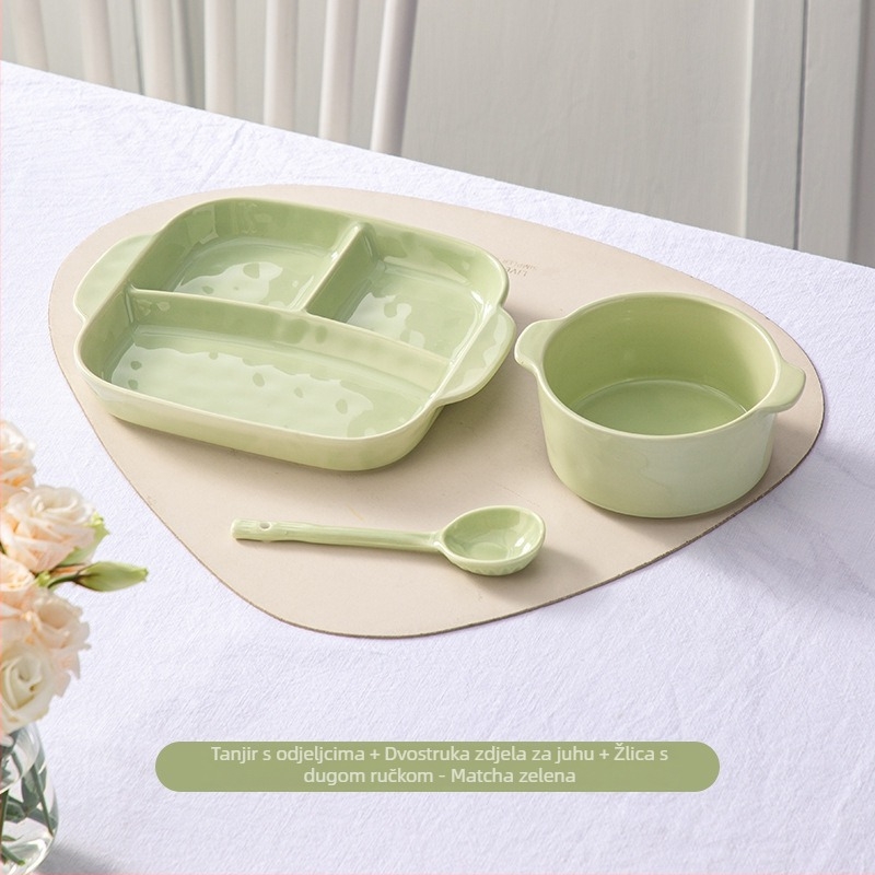 Keramička posuda za očuvanje svježine s poklopcem, mikrovalno pogodna, kapacitet 301–500 ml