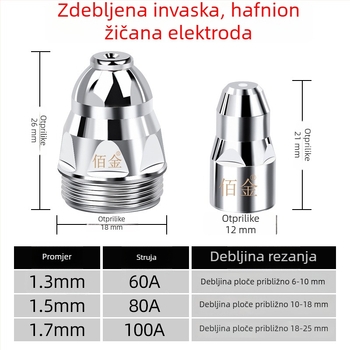 Baijin Plazma za rezanje mlaznica i mlaznica elektroda P80 za LGK80/100/120
