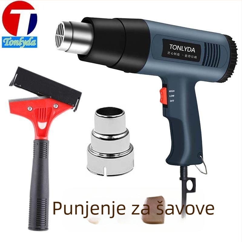 Pištolj za toplinski zrak, industrijske klase, visoke snage, kompaktni alat za pečenje i čišćenje šavova, 110 V
